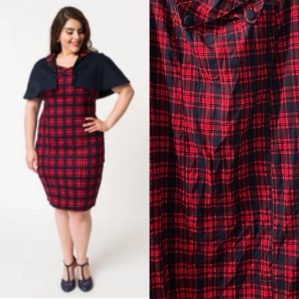 Unique Vintage plaid dress